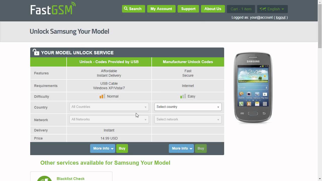 Samsung galaxy pocket neo unlock code free phone