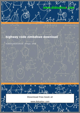 highway code zimbabwe pdf